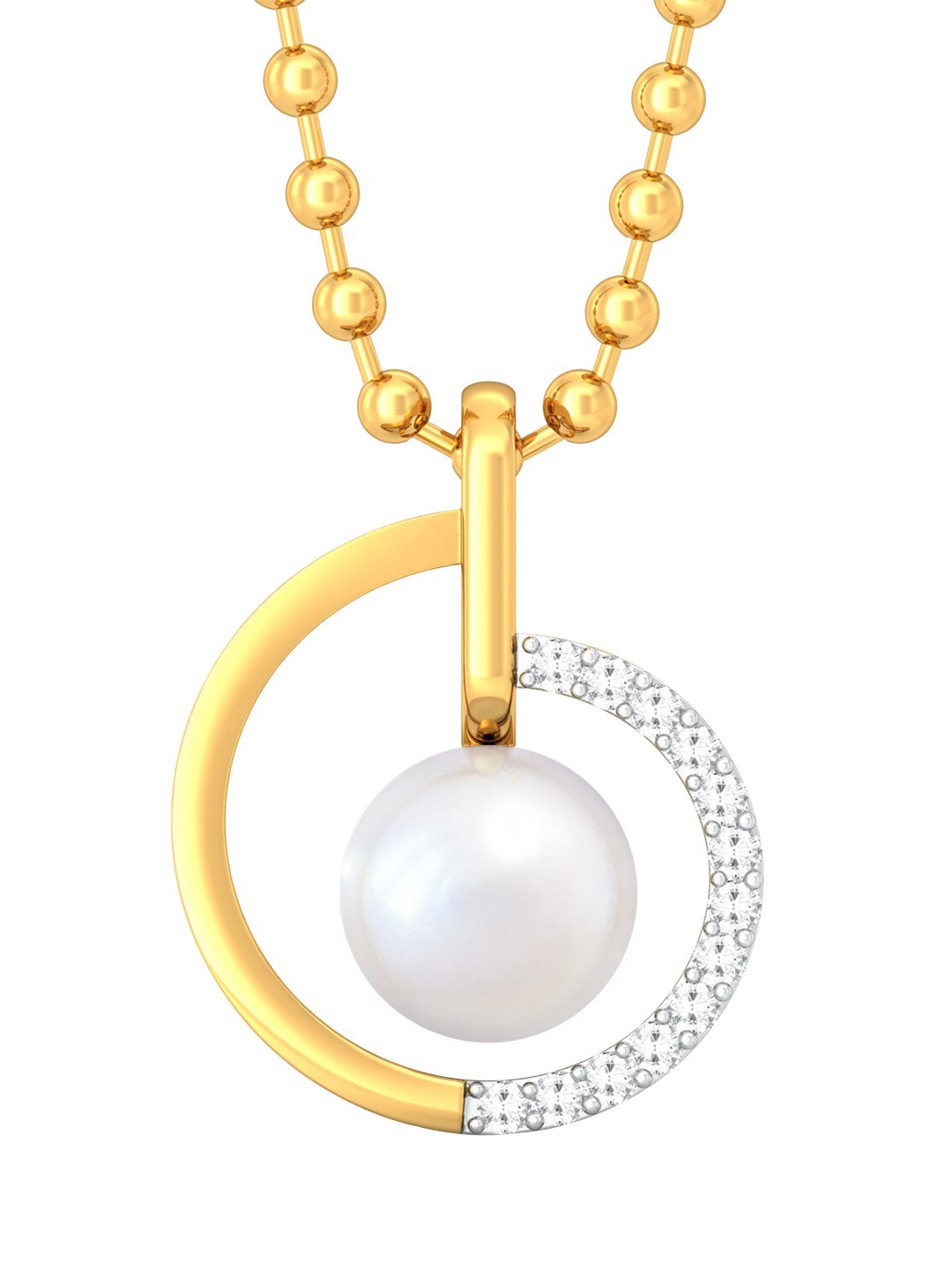 

MELORRA Sweet Nothings 18KT Gold Diamond Studded Pendant-1.17gm