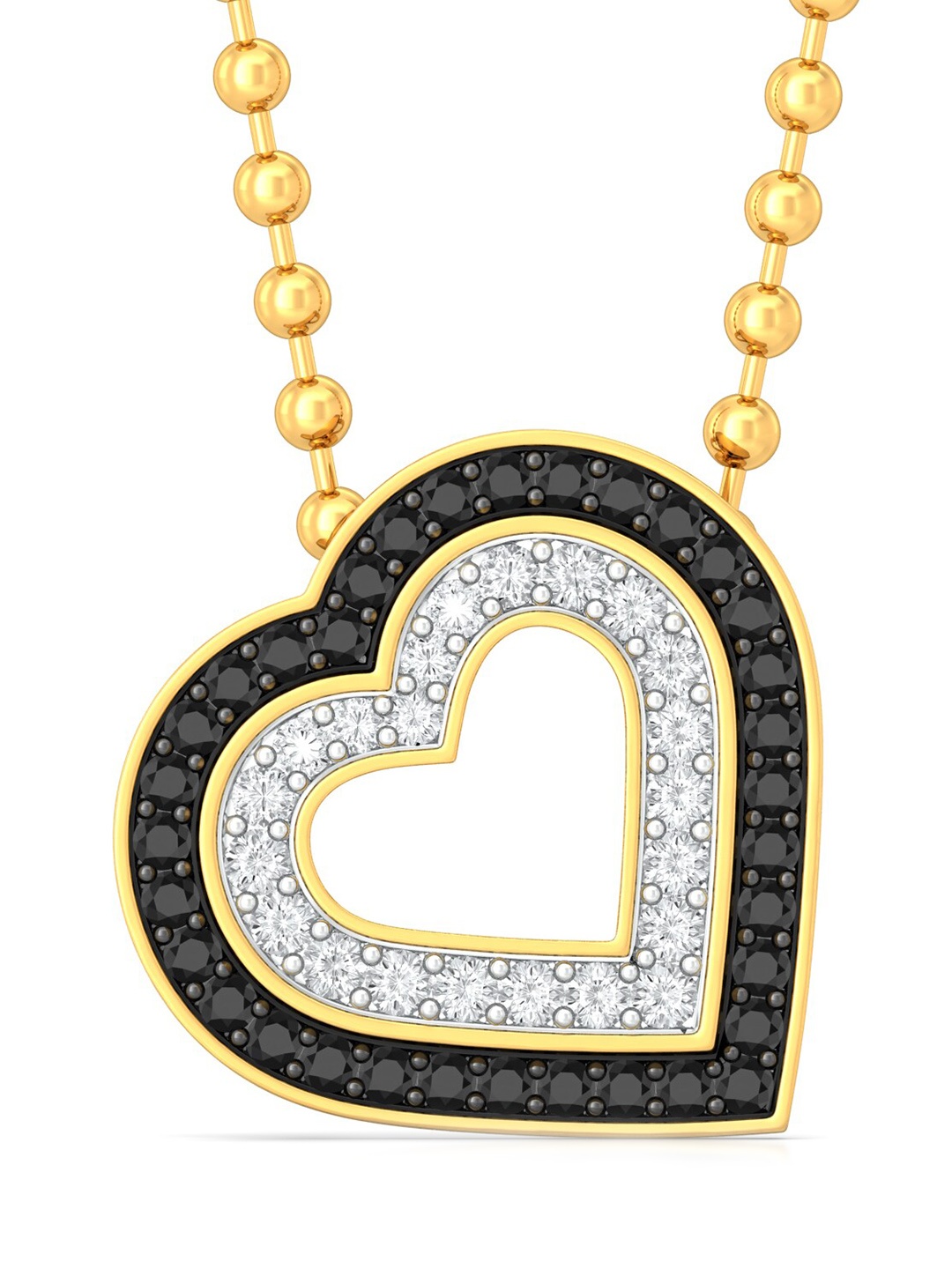 

MELORRA Soul n' Spunk 18KT Gold Diamond Studded Pendant-2.26gm
