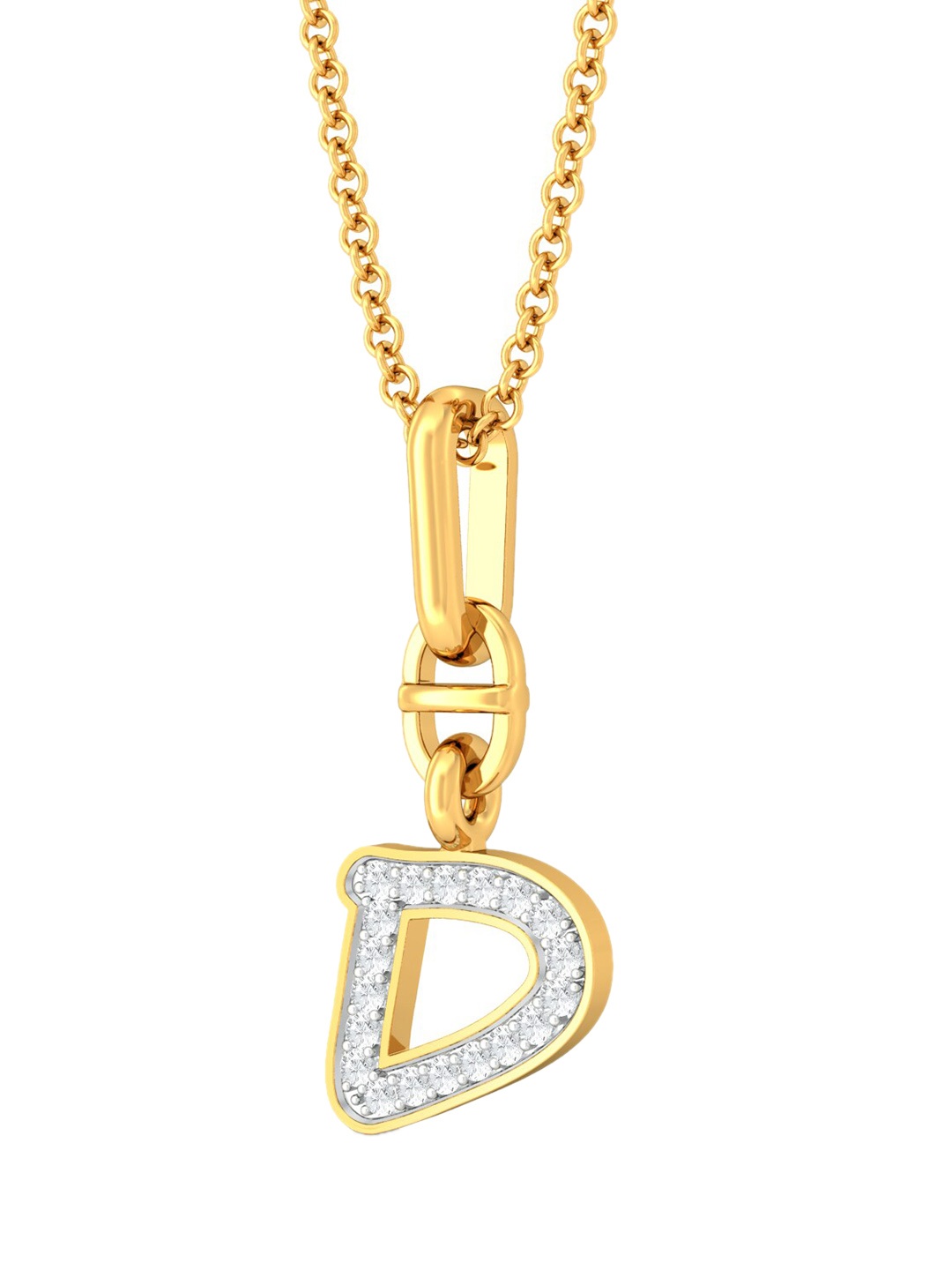 

Melorra Dudette Dreams Rhodium-Plated 18KT Gold Diamond Pendant-1.67gm