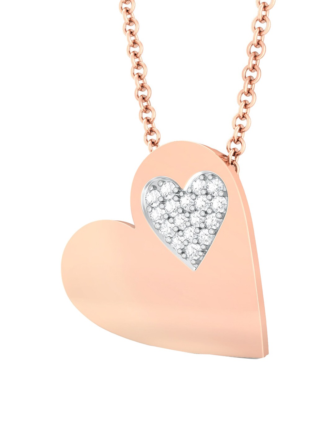 

MELORRA 18KT Smitten Kitten Rose Gold Diamond Pendant - 3.1 g