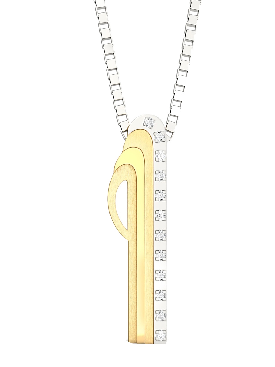 

MELORRA 18KT Pleat Me Pretty Diamond Pendants-3.21 g, Gold