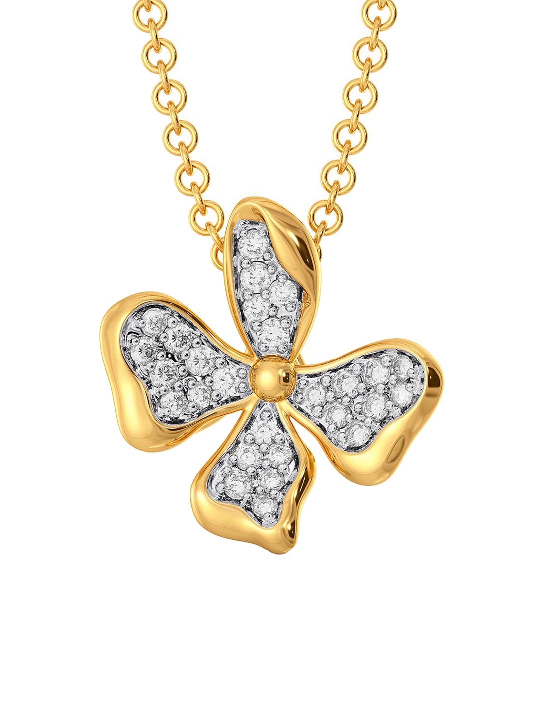 

MELORRA 18KT Bloom Bright Diamond Pendant 1.79 g, Gold