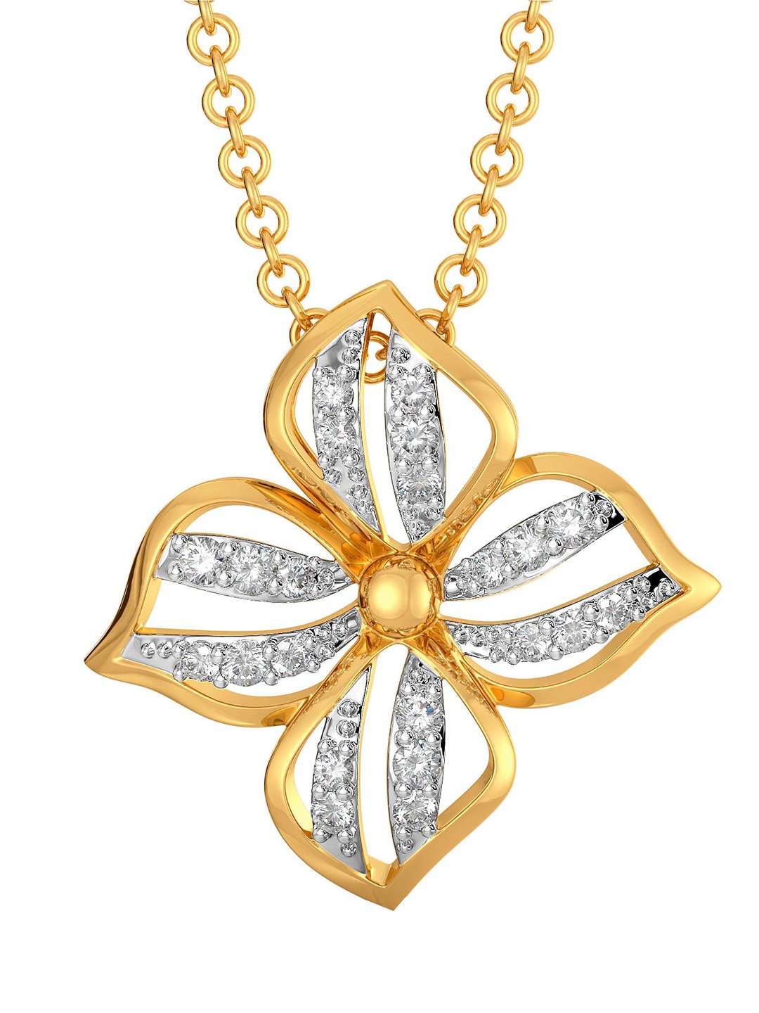 

MELORRA Petal Place 18KT Gold Diamond Pendant-2.03gm