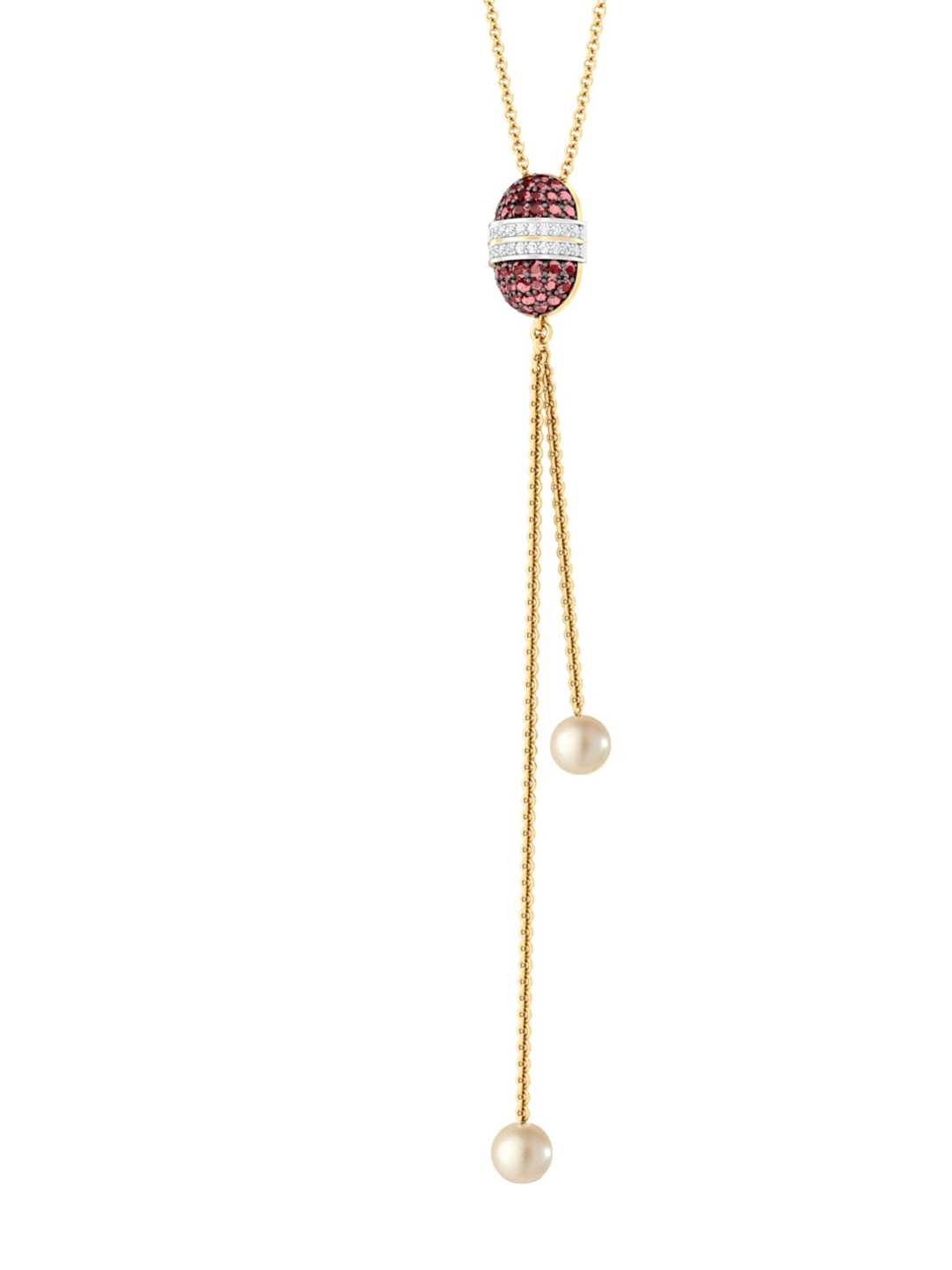 

MELORRA Strawberry Fields Diamond-Studded 18KT Gold Pendant- 3.83 gm