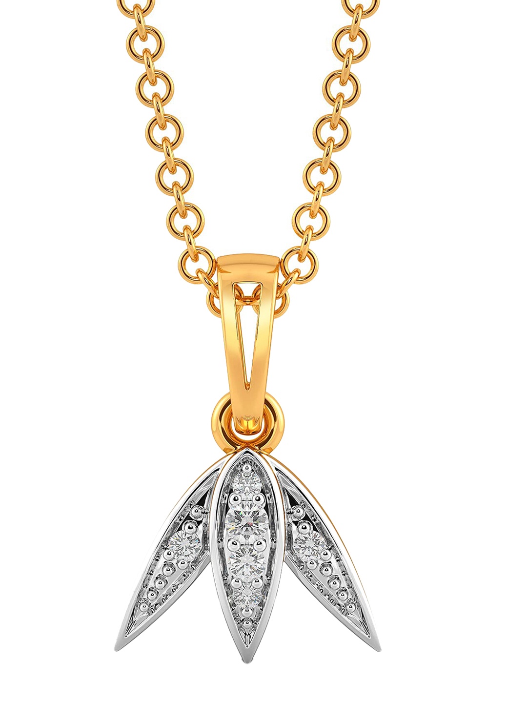 

MELORRA 18KT Fantastic Ferns Gold Diamond Pendant - 1.68g