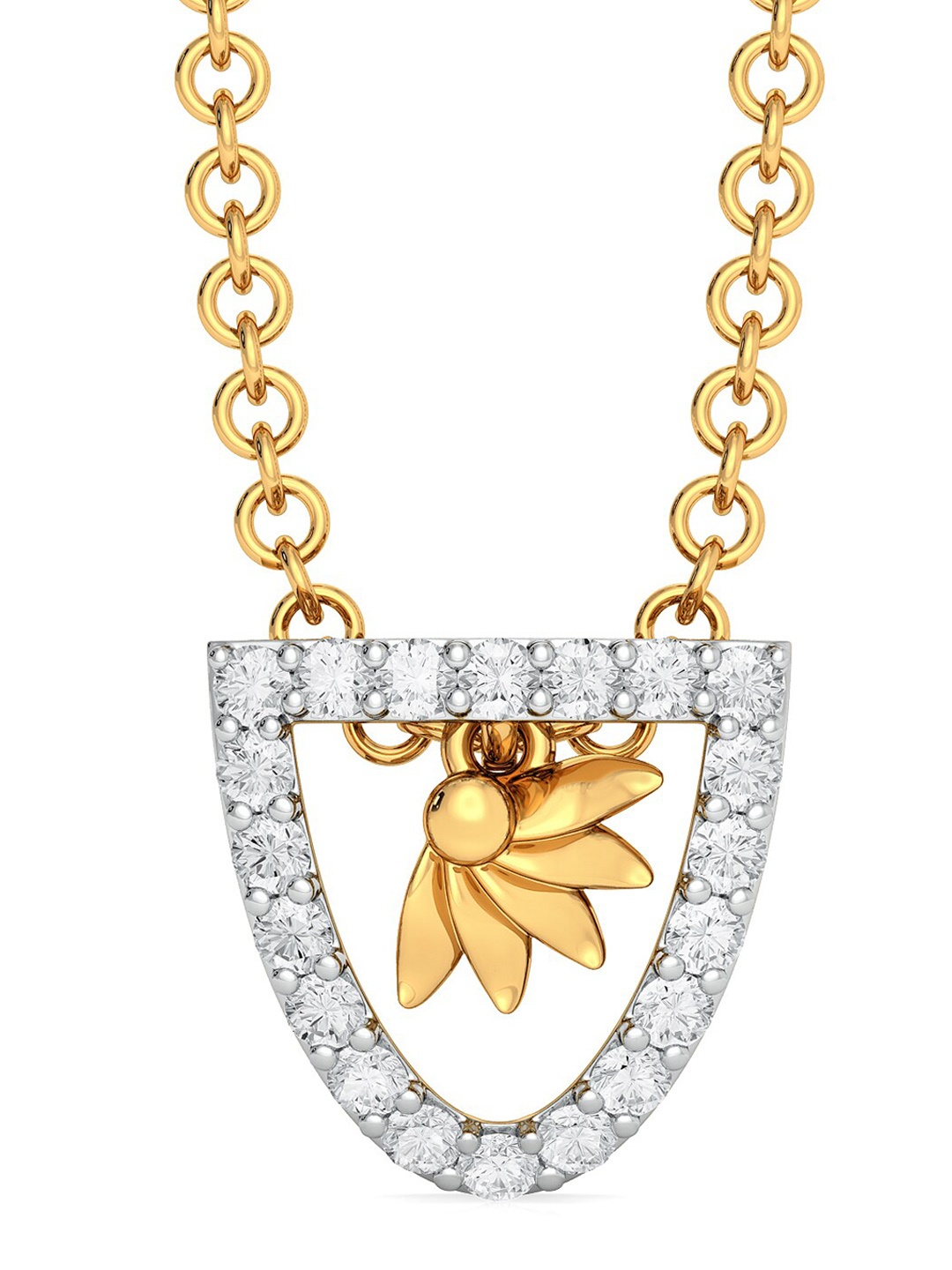 

Melorra 18KT Sun N Glam Gold Diamond Pendant-0.92 g, Yellow