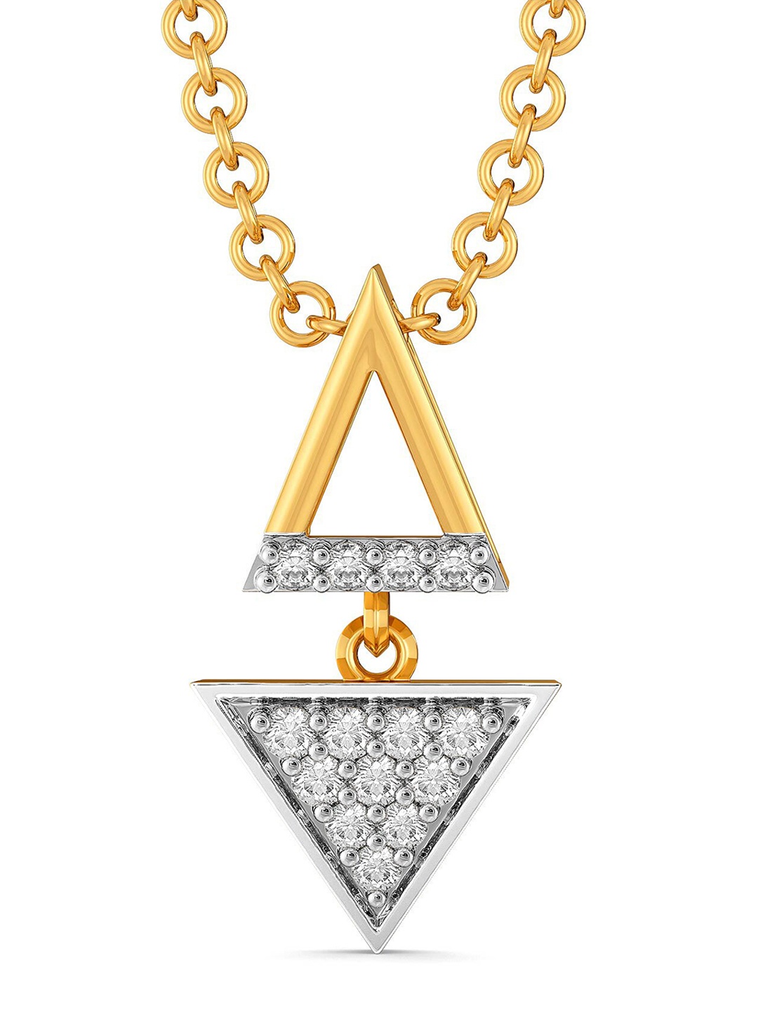 

MELORRA 18KT A Sharp Spark Gold Diamond Pendant - 1.08g