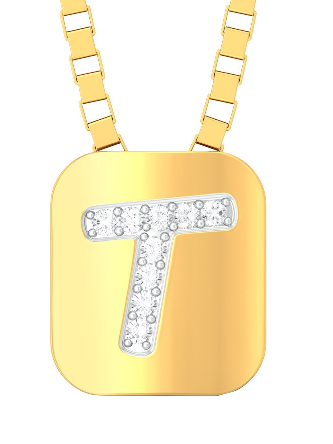 

Melorra 18KT Talk Of The Town Gold Diamond Pendant-2.24 g