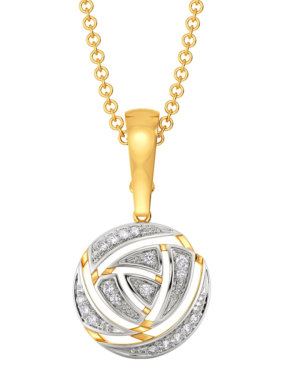 

MELORRA 18KT Globe Glow Gold Diamond Pendant - 2.31g
