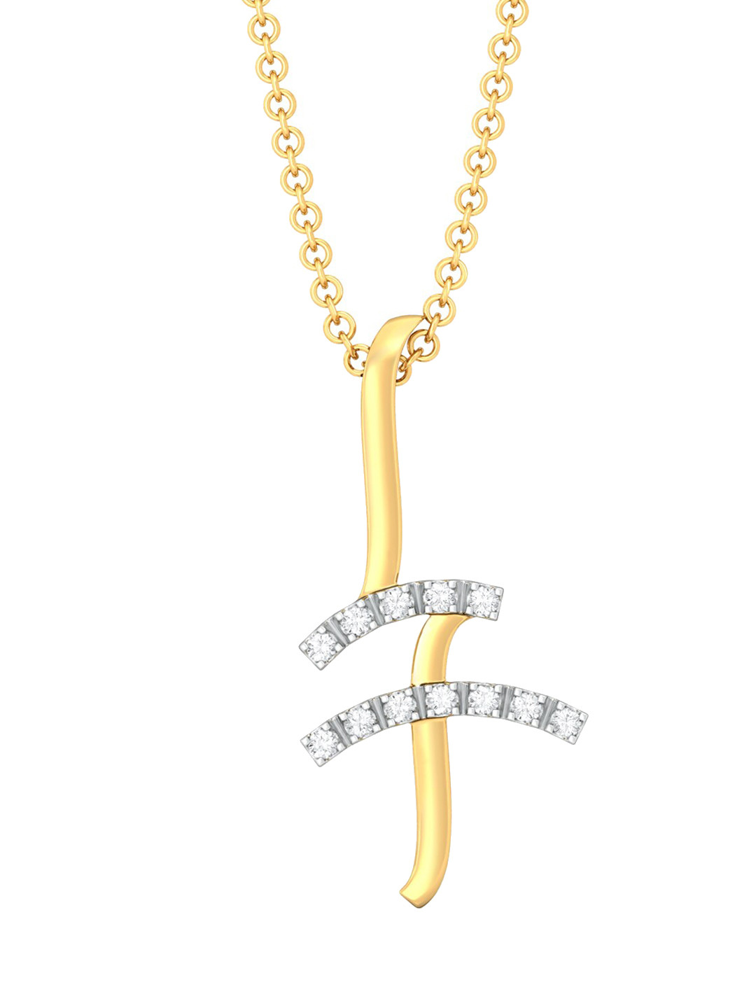 

MELORRA 18KT Crosscheck Gold Diamond Pendants