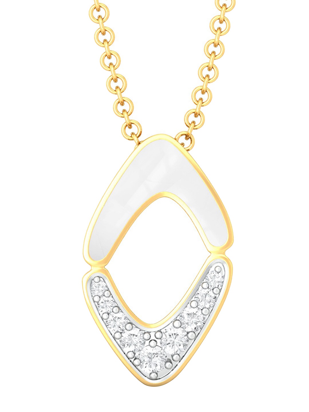 

MELORRA My Fair Lady 18KT Gold Diamond Studded Pendant-1.54gm