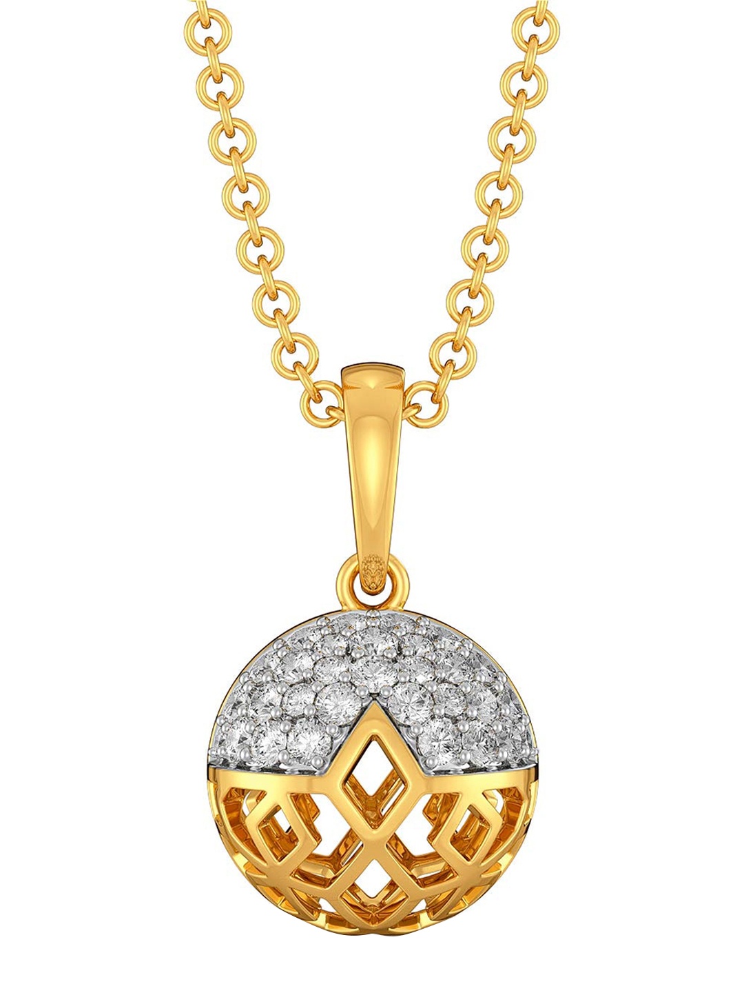

MELORRA 18KT Goblet Glory Gold Diamond Pendant - 2.28g