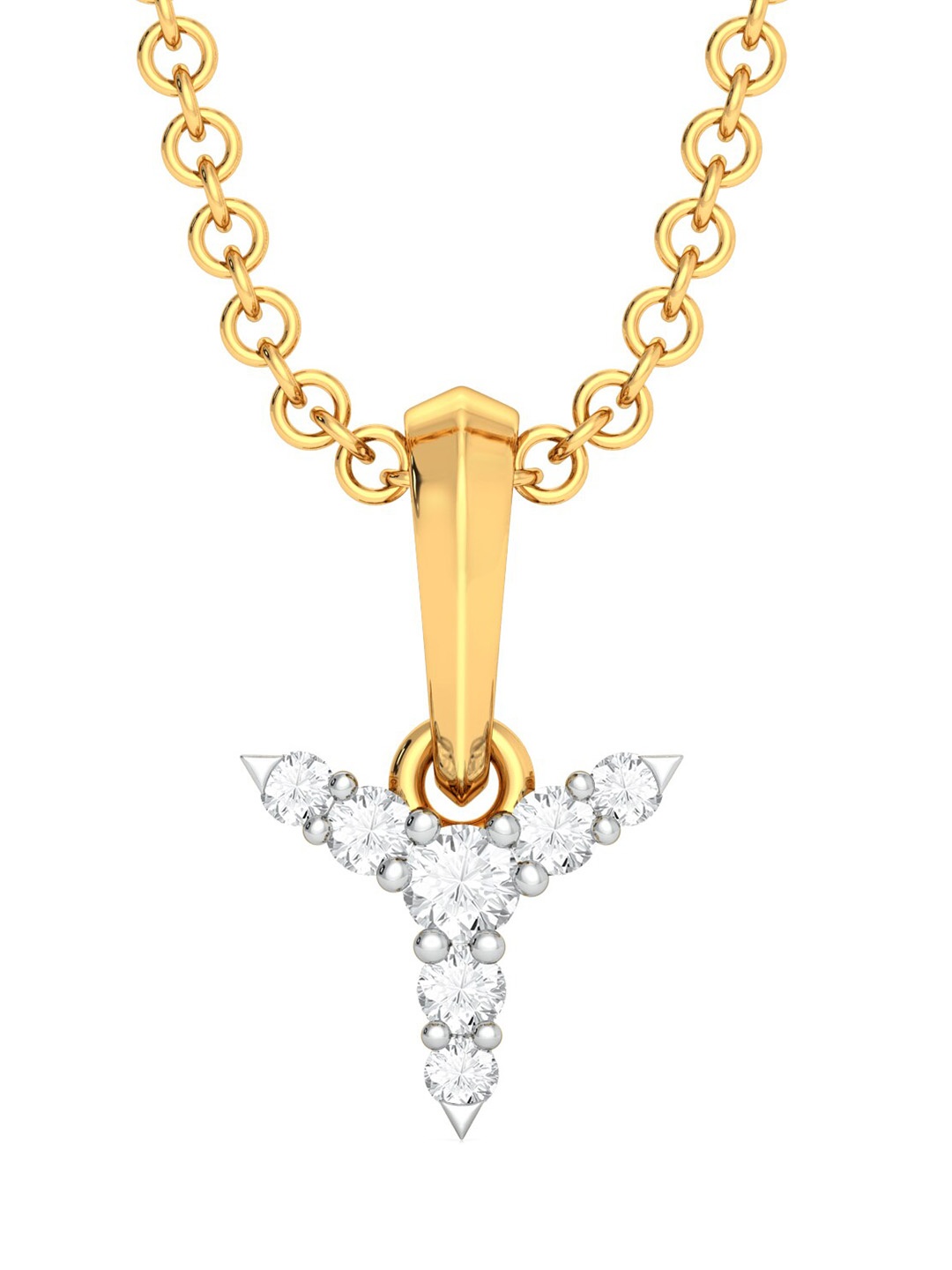 

MELORRA Spoketastic Diamond-Studded 18KT Gold Pendant - 0.75gm