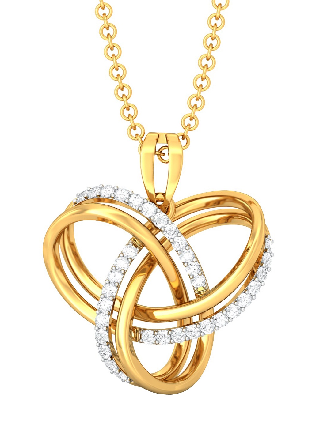 

MELORRA 18KT Gold Crazy Love Pendant with Diamonds -3.13 g