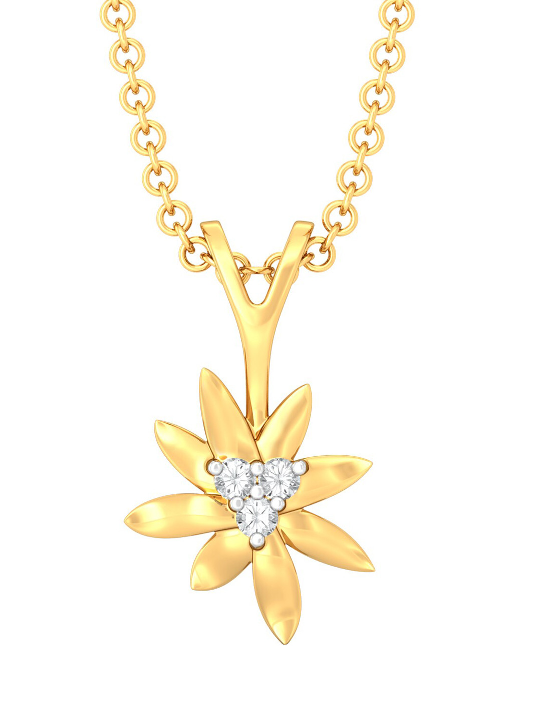 

Melorra Itsy Ditsy Diamond-Studded 18KT Gold Pendant - 1.44gm