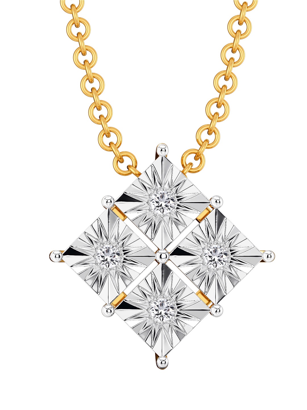 

MELORRA Twinkle Town Diamond-Studded 18KT Gold Pendant - 1.49gm