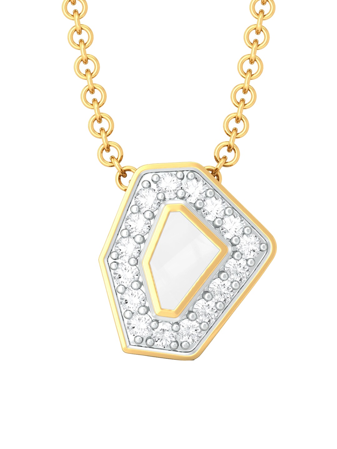 

MELORRA Colour Me Light Diamond-Studded 18KT Gold Pendant- 1.66 gm