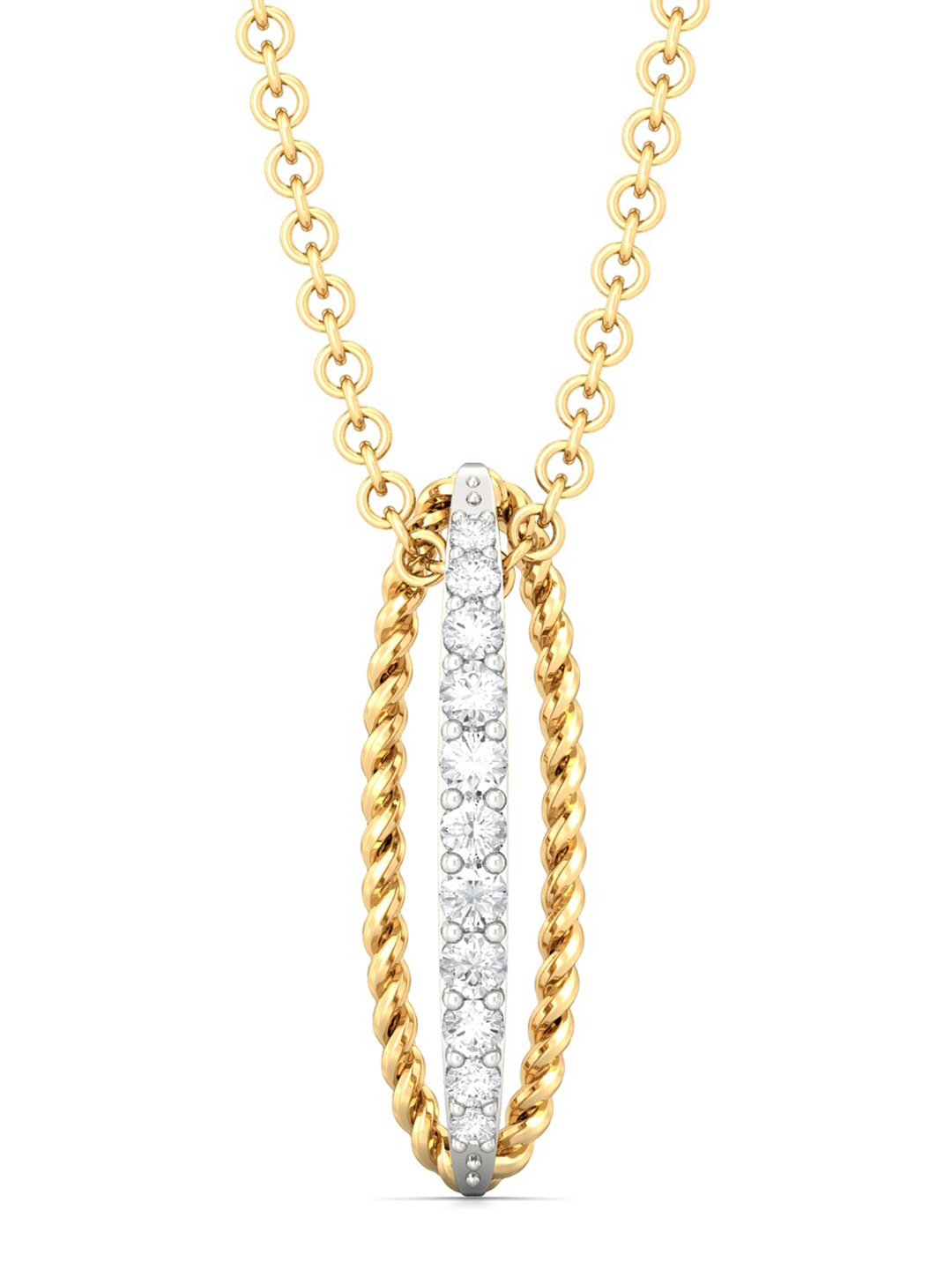 

MELORRA Seed of Life Diamond-Studded 18KT Gold Pendant - 0.97gm