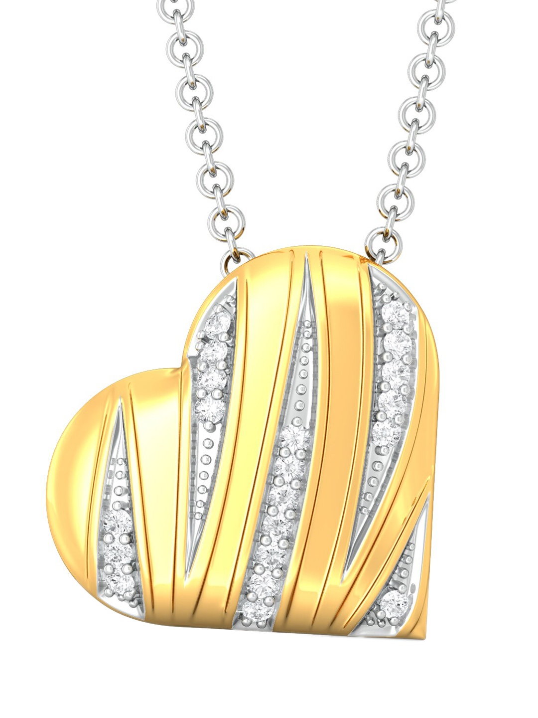 

MELORRA L'Amour Diamond-Studded 18KT Gold Pendant - 3.59gm