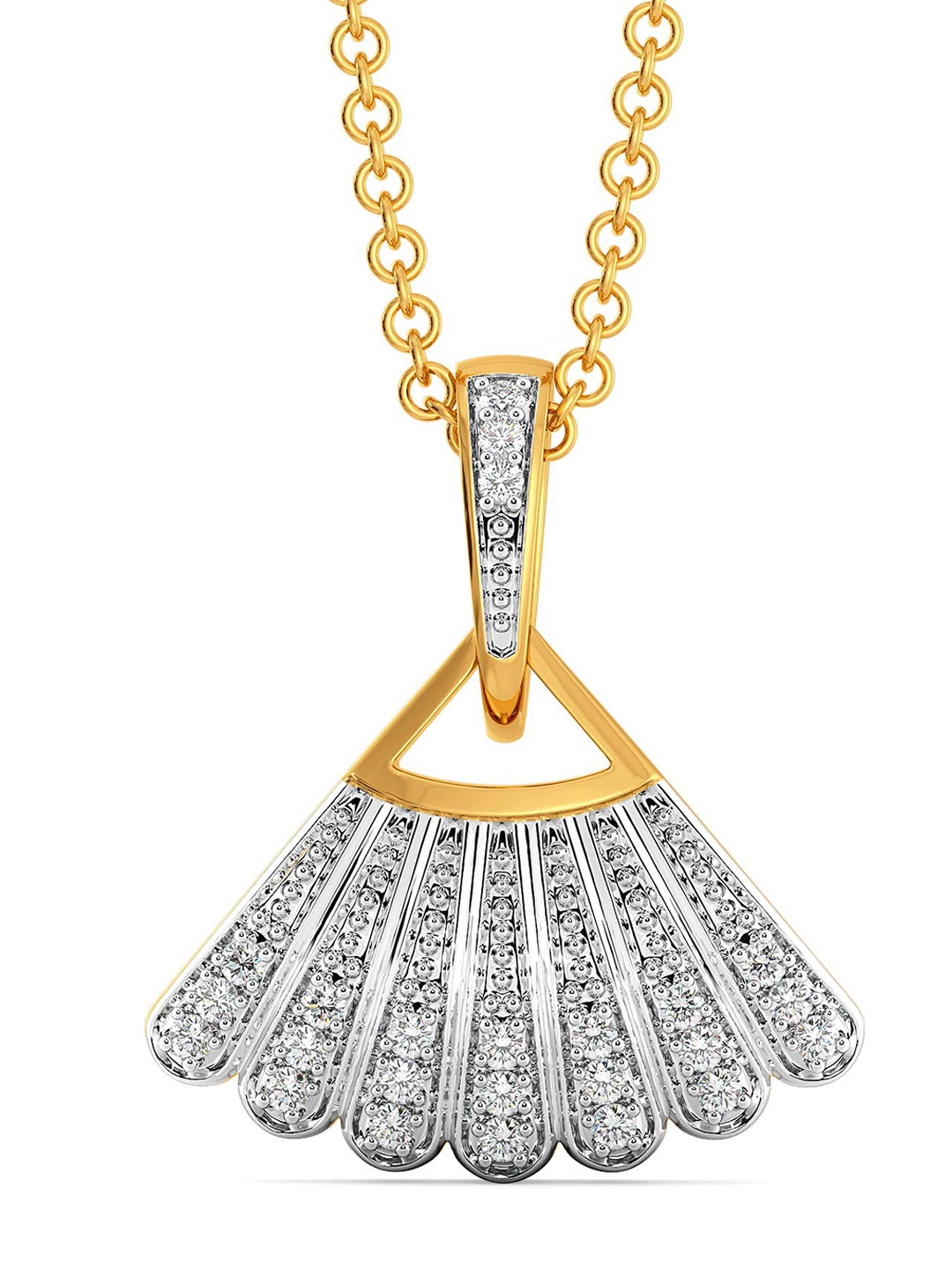 

MELORRA The Coast Show Diamond-Studded 18KT Gold Pendant - 2.29gm