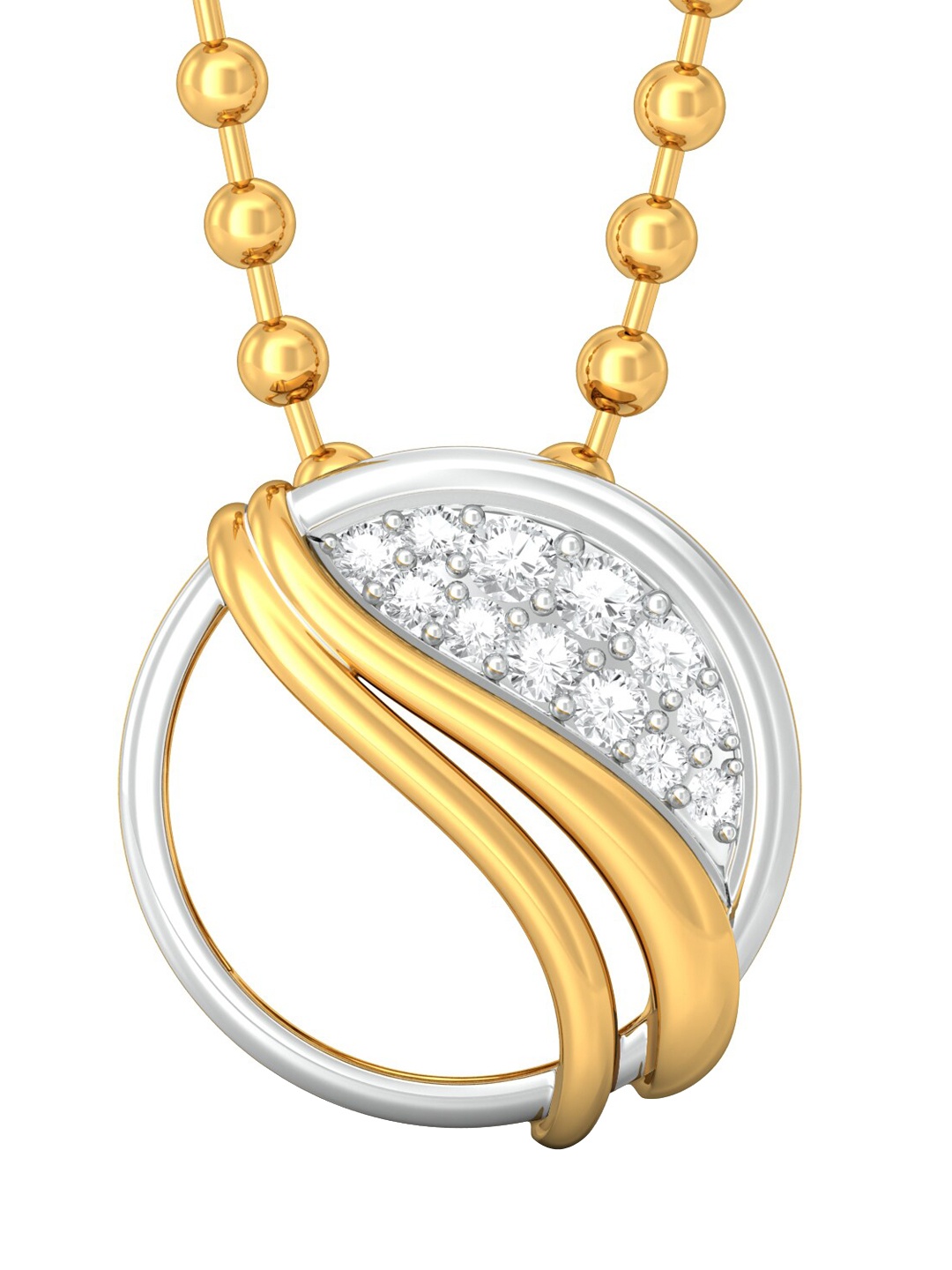 

MELORRA Roses are Red 18KT Gold Diamond Pendant-1.57 gm