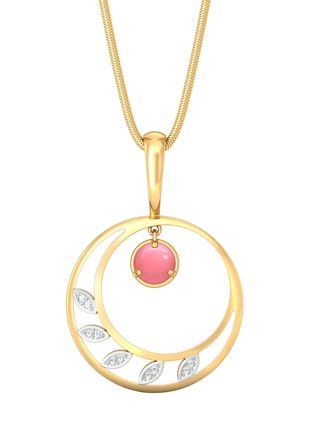 

MELORRA Bird of Paradise Diamond-Studded 18KT Gold Pendant - 4.87gm