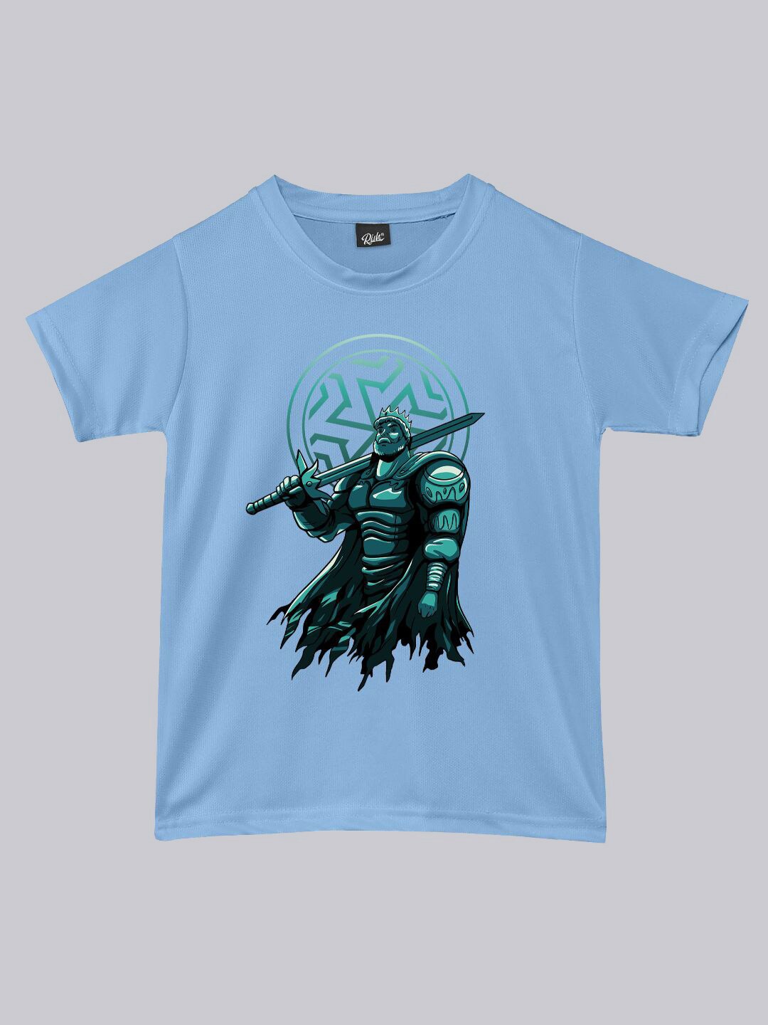 

RISH Boys Dry Fit Graphic Printed Round Neck Loose T-shirt, Blue