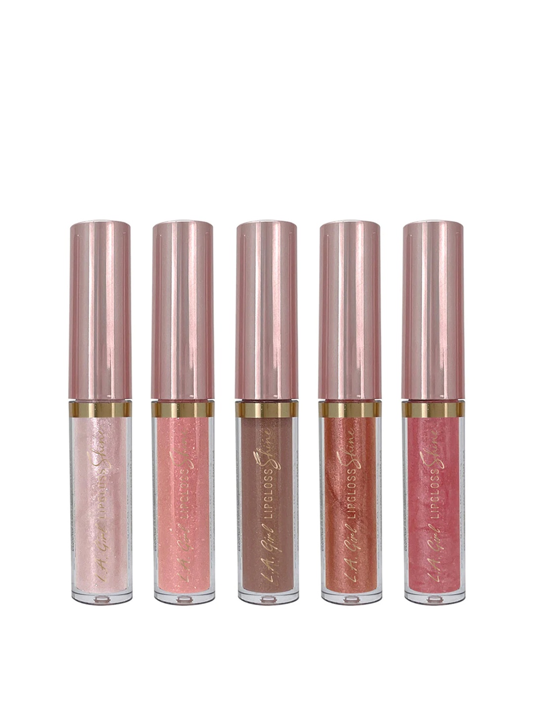 

L.A. Girl Shinier Than Shine 5Pc Lip Gloss Set - 2ml each, Pink