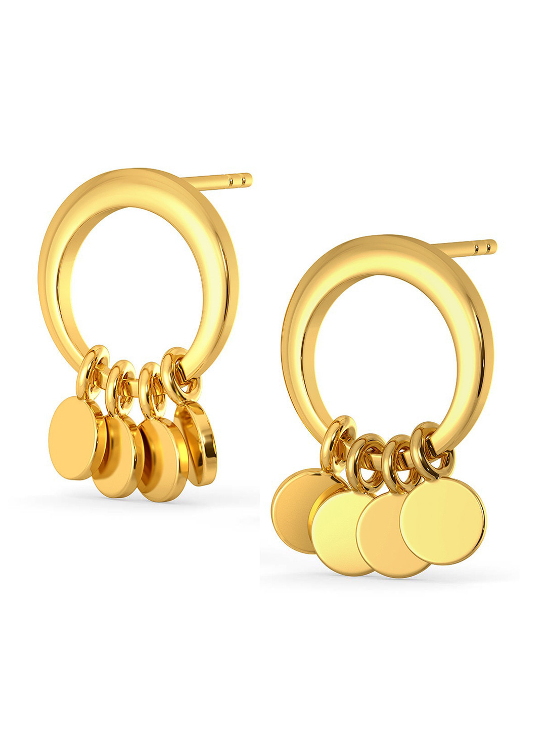

MELORRA Sync in Sequin 18KT Gold Drop Earrings- 5.37 gm