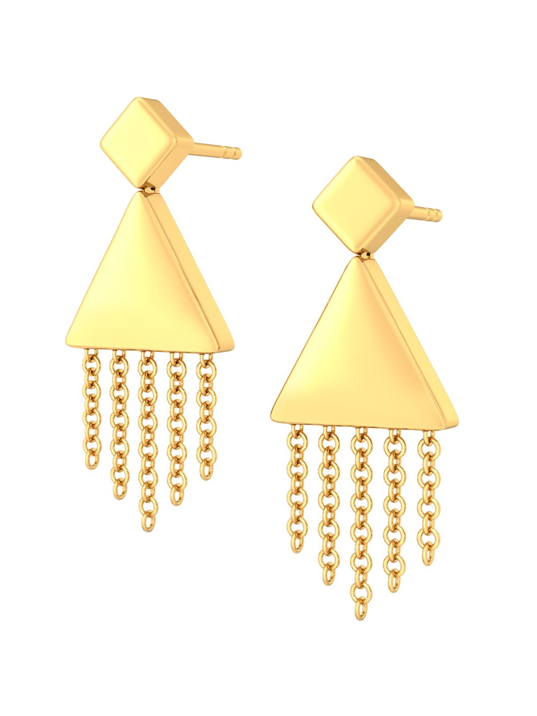 

MELORRA Fringe Swing 18KT Gold Drop Earrings-5.87gm