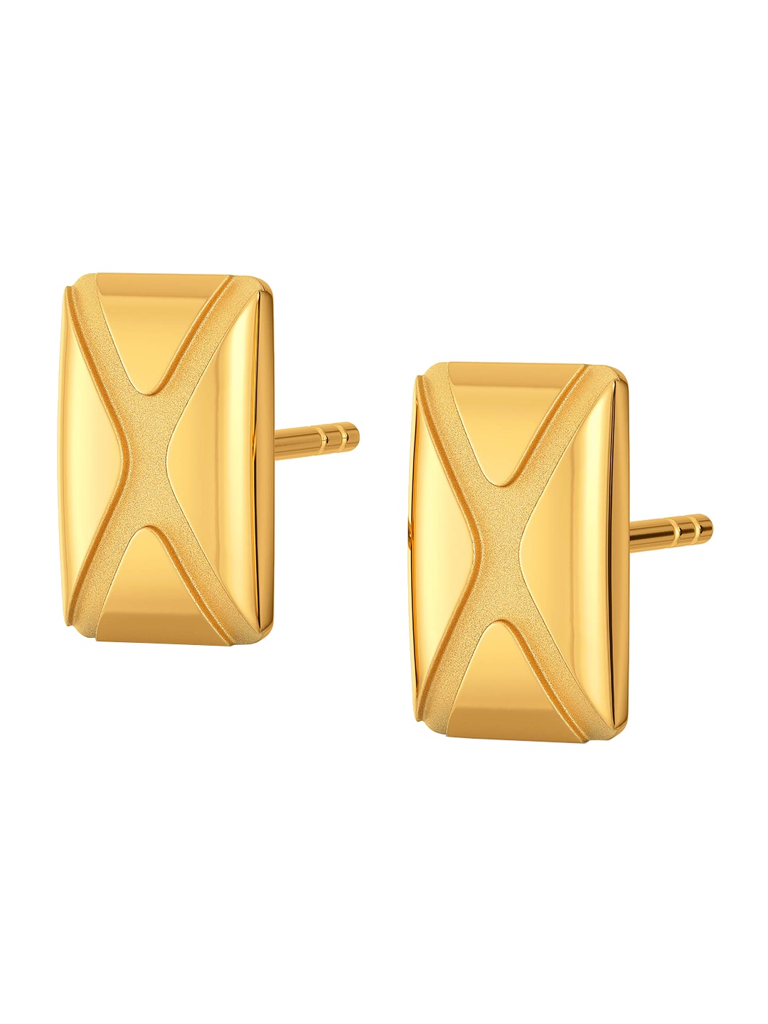 

MELORRA Edgy Essentials 18KT Gold Stud Earrings- 2.38gm