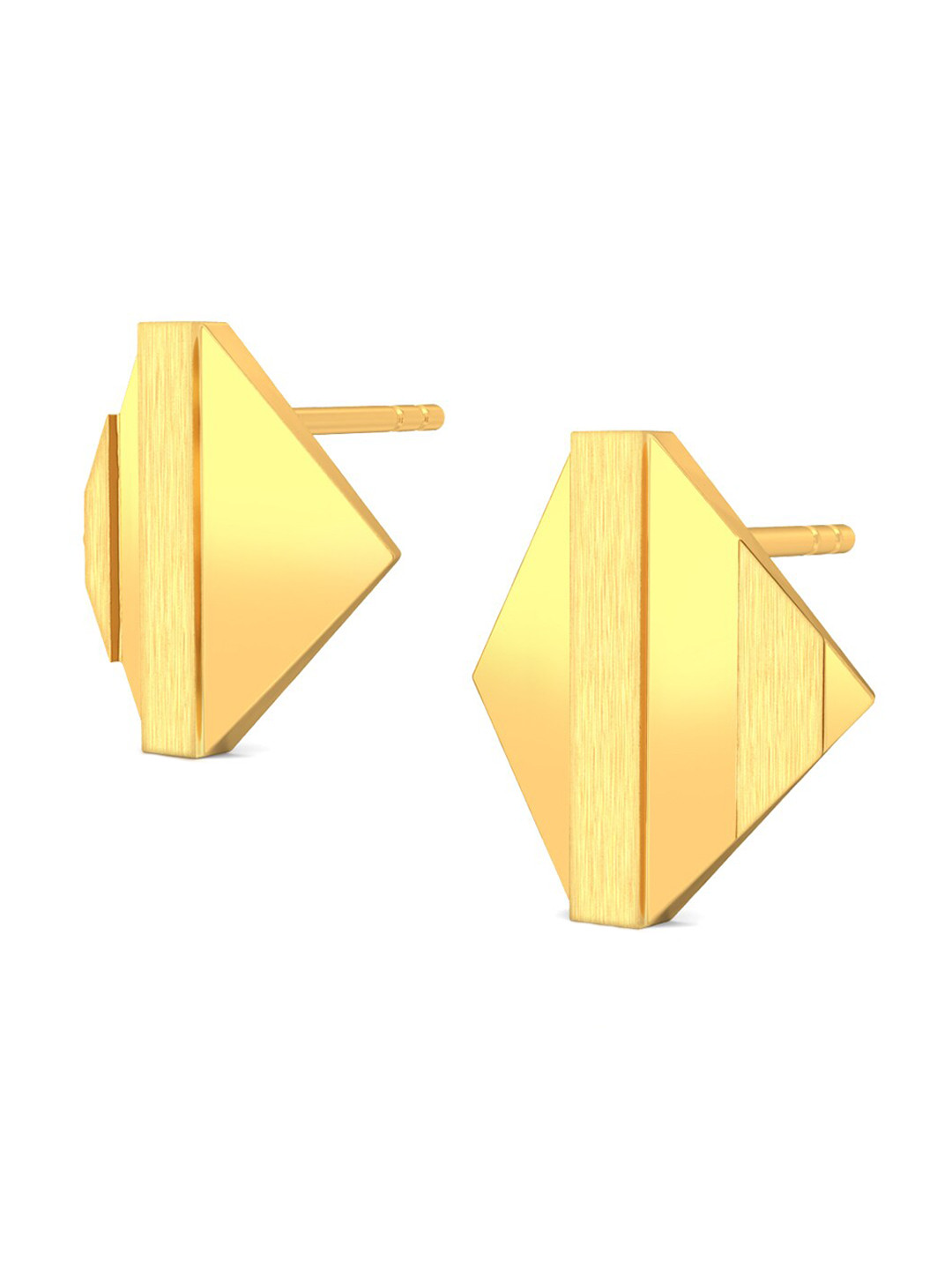 

MELORRA Shadow Play 18KT Gold Stud Earrings-4.97gm
