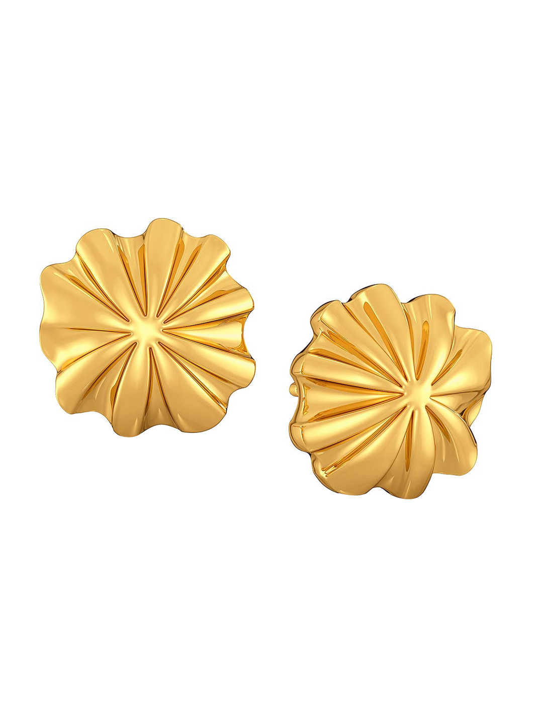 

MELORRA 18KT Ruffle Shuffle Gold Earrings 4.56 g
