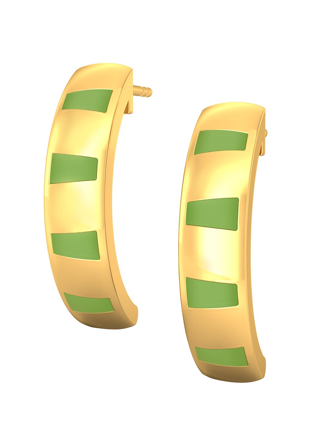 

MELORRA Hoop Accents 18KT Gold Drop Earrings-4.57gm