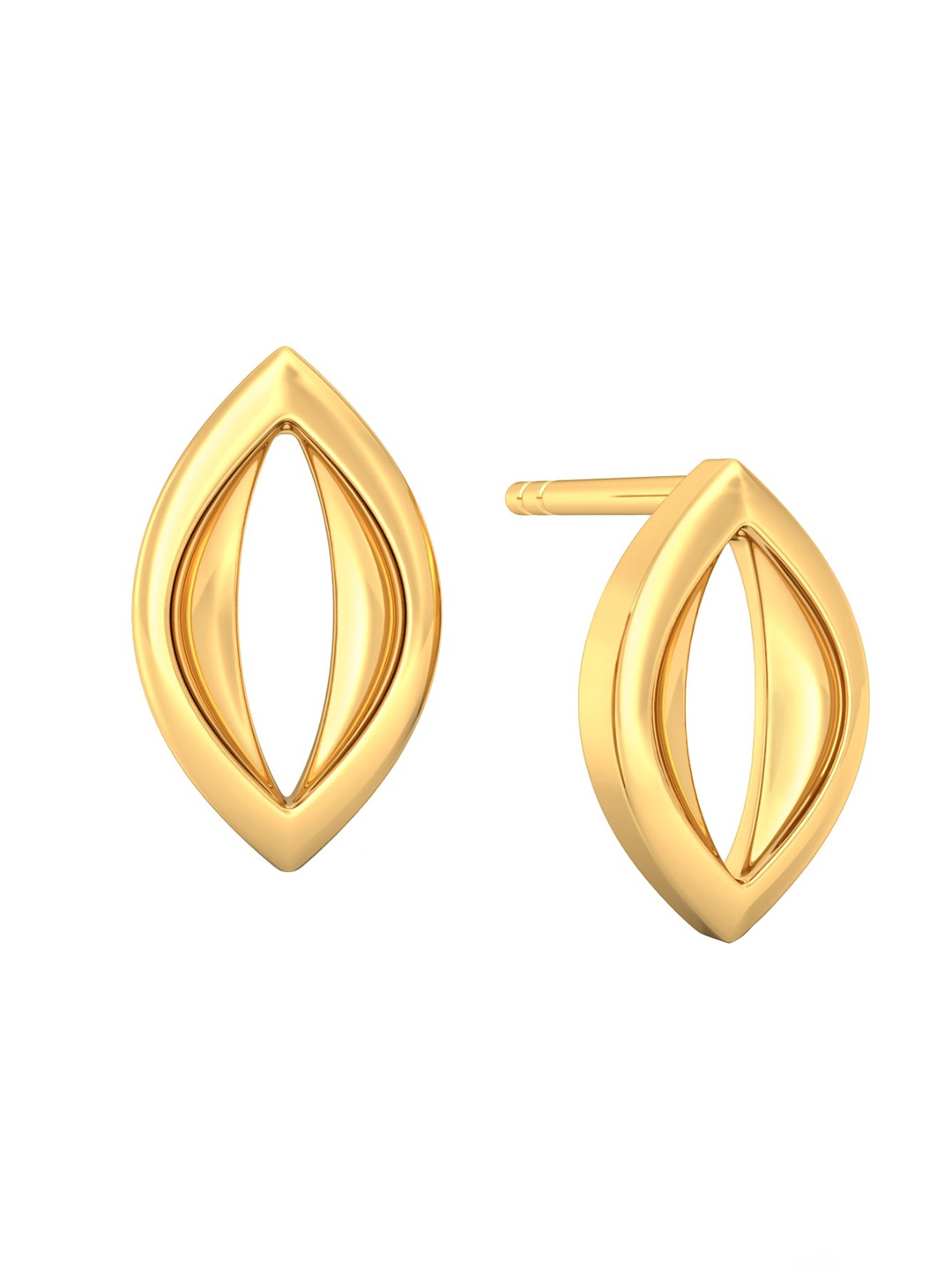 

MELORRA Cryptical Elliptical 18KT Gold Stud Earrings - 1.85 gm