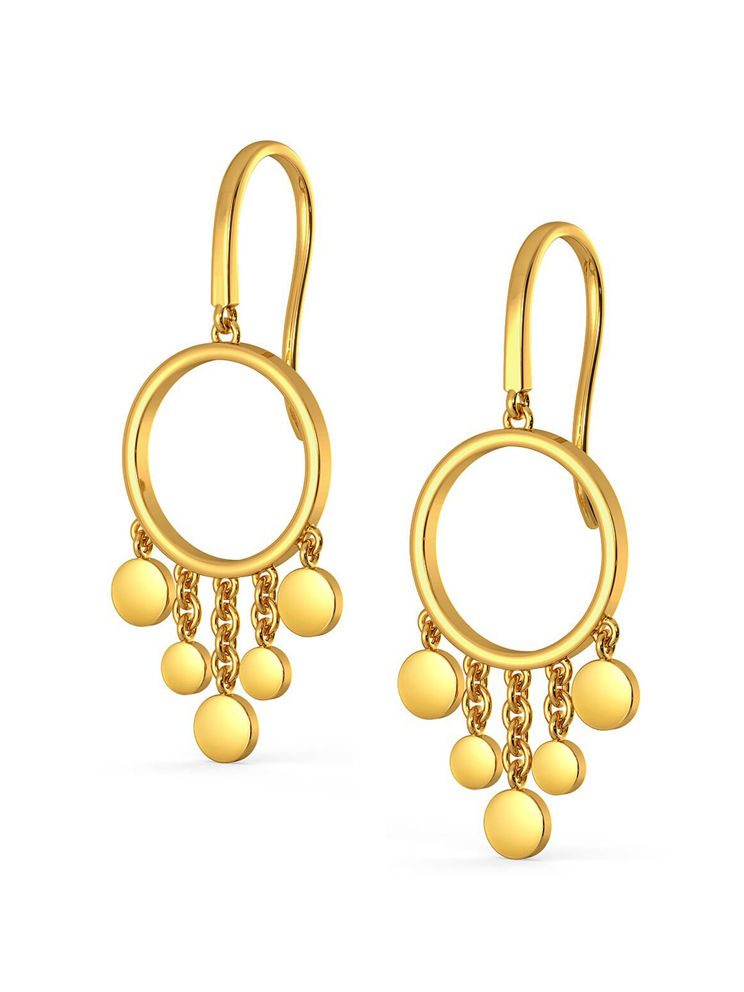 

MELORRA Disco Drama 18KT Gold Drop Earrings- 4.38 gm