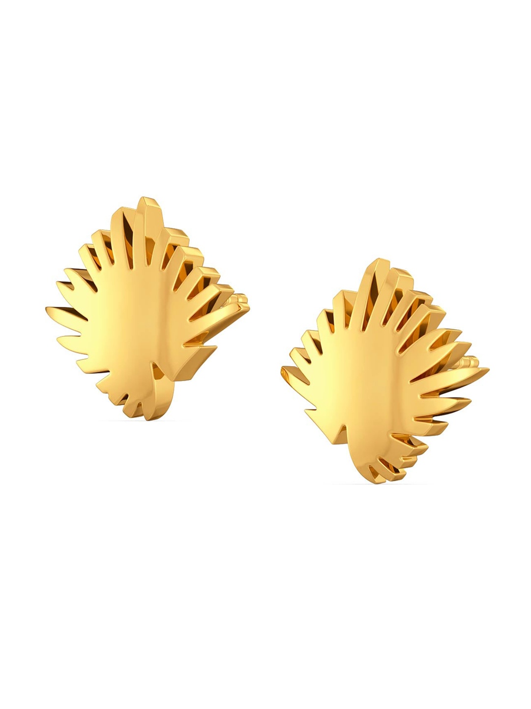 

MELORRA Rhomb Palm 18KT Gold Stud Earrings- 4.36gm