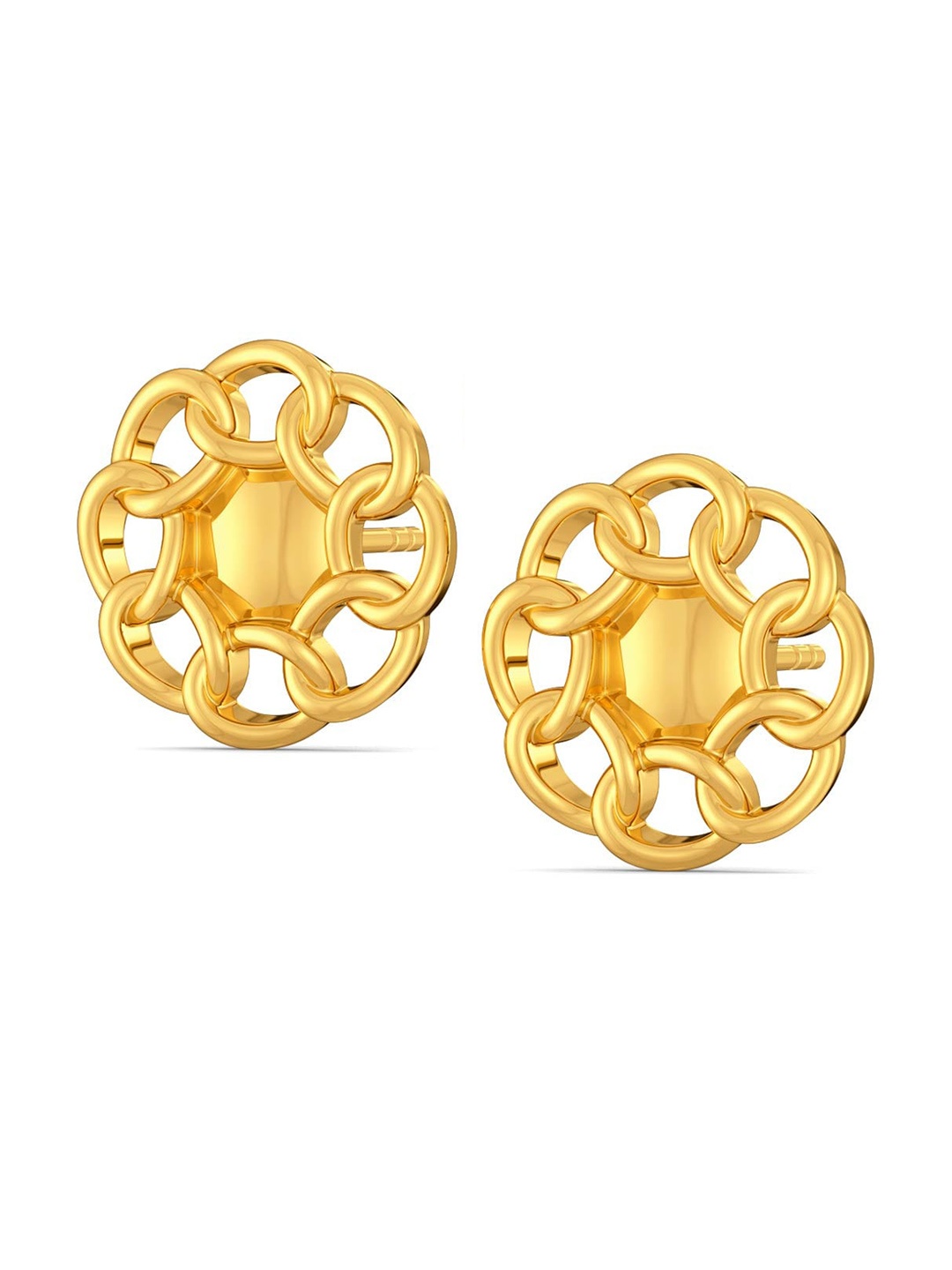 

MELORRA Chain Domain 18KT Gold Stud Earring-4.92gm