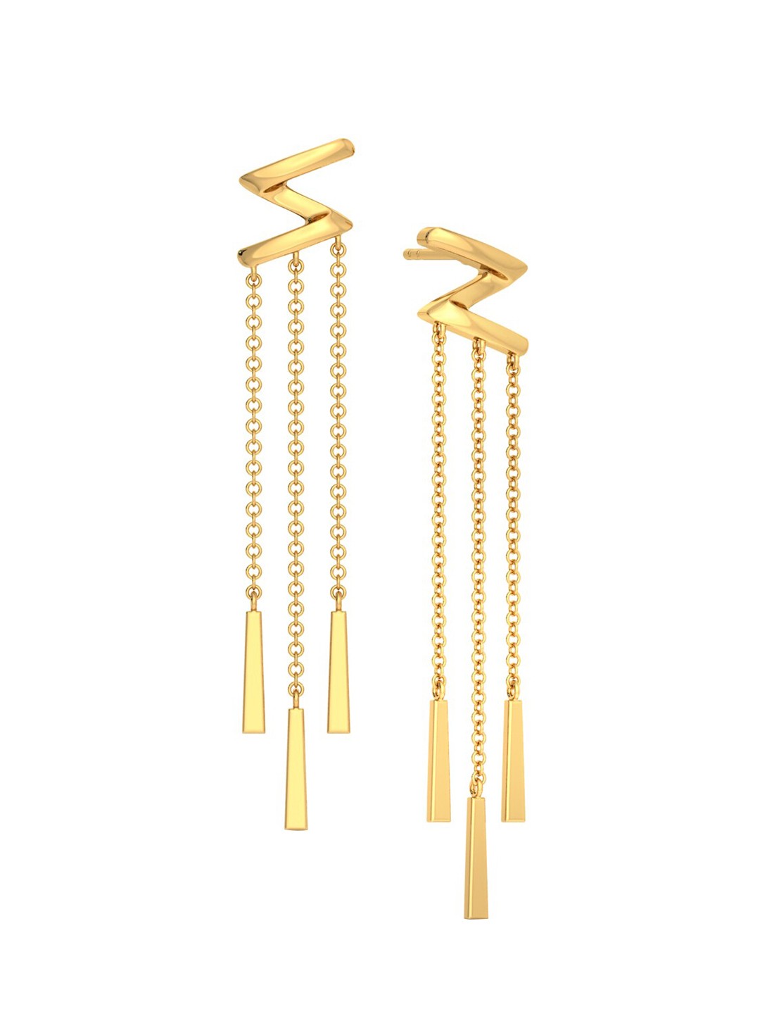 

MELORRA Exaggerated Drama 18KT Gold Earrings-6.33gm