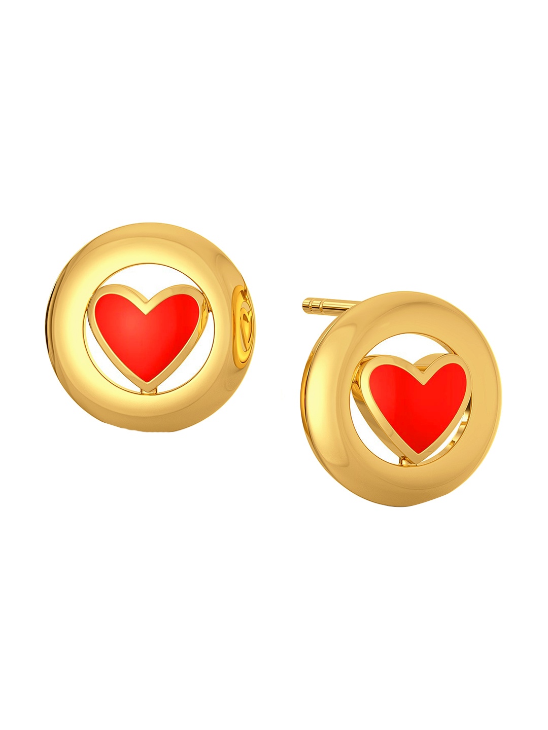 

MELORRA Circle of Hearts 18KT Gold Studs- 3.04 gm
