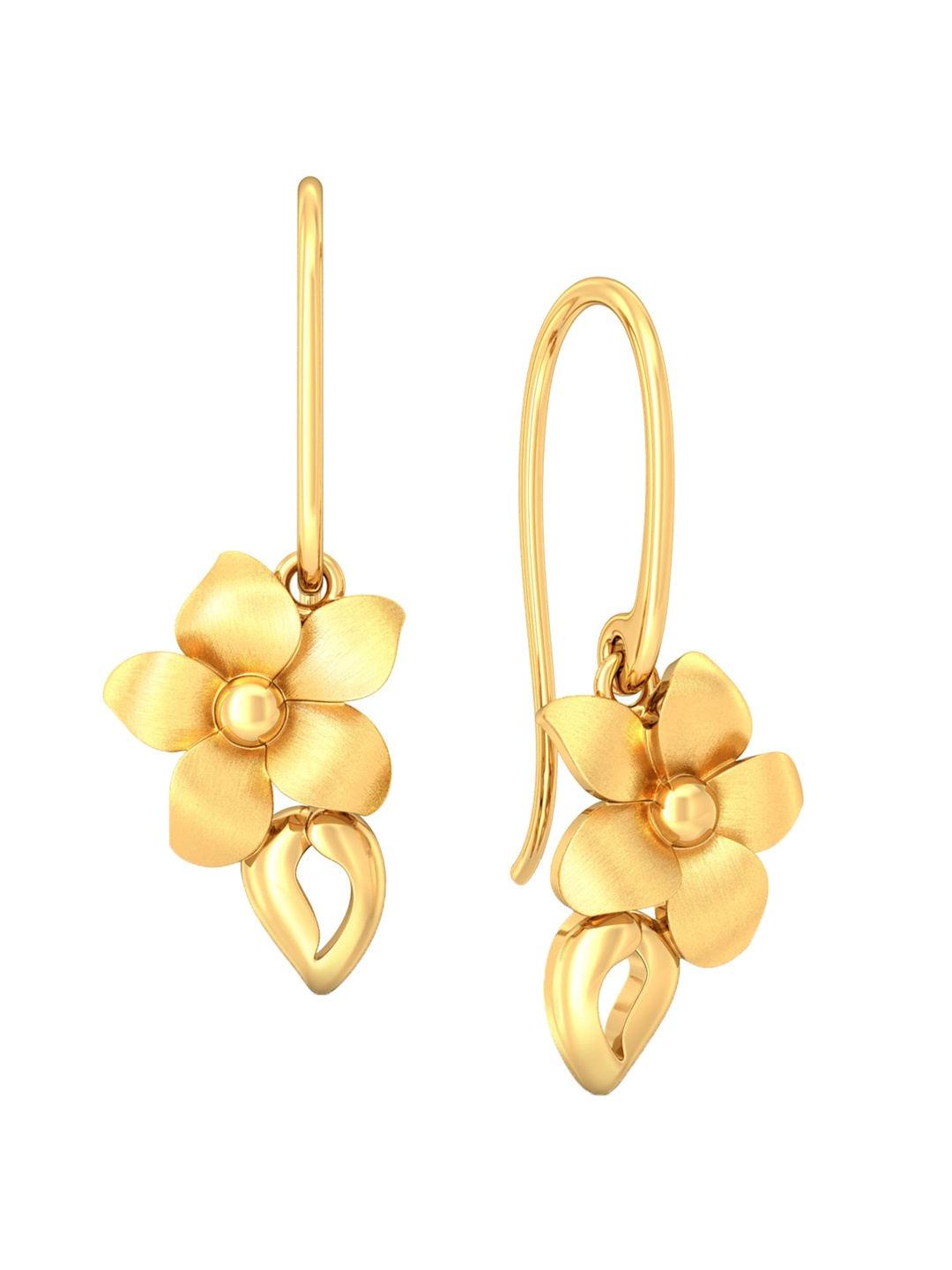 

MELORRA Bloom In Retro 18KT Gold Drop Earrings - 4.58 gm
