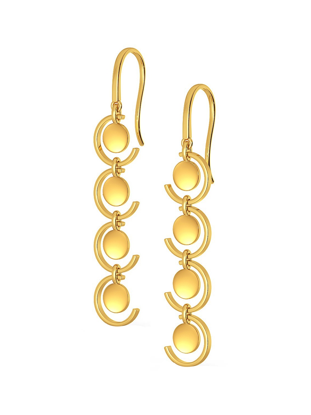 

MELORRA Sequin Sequel 18KT Gold Drop Earrings -6.06gm