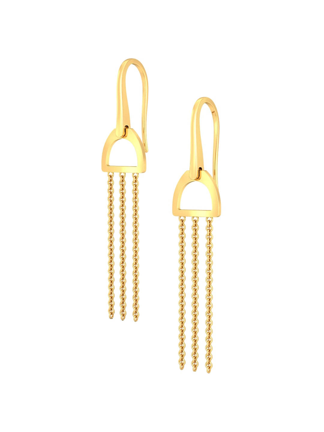 

MELORRA Fringe Frolic 18KT Gold Drop Earrings- 3.47 gm