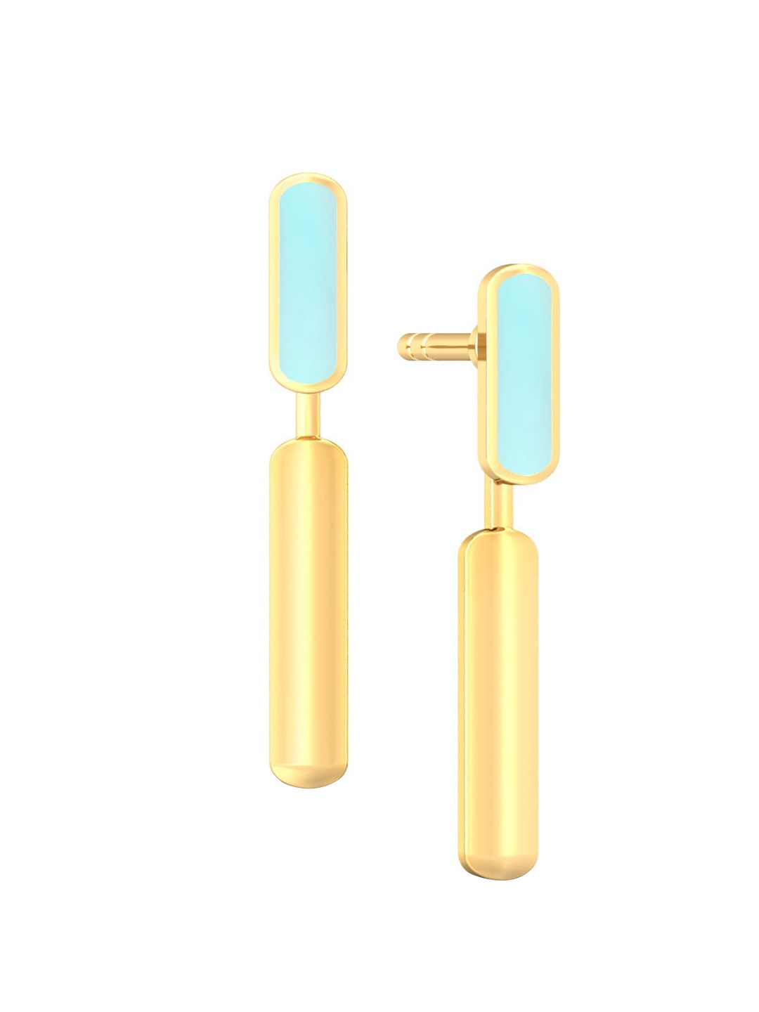 

MELORRA Barcode 18KT Gold Drop Earrings - 2.66 gm