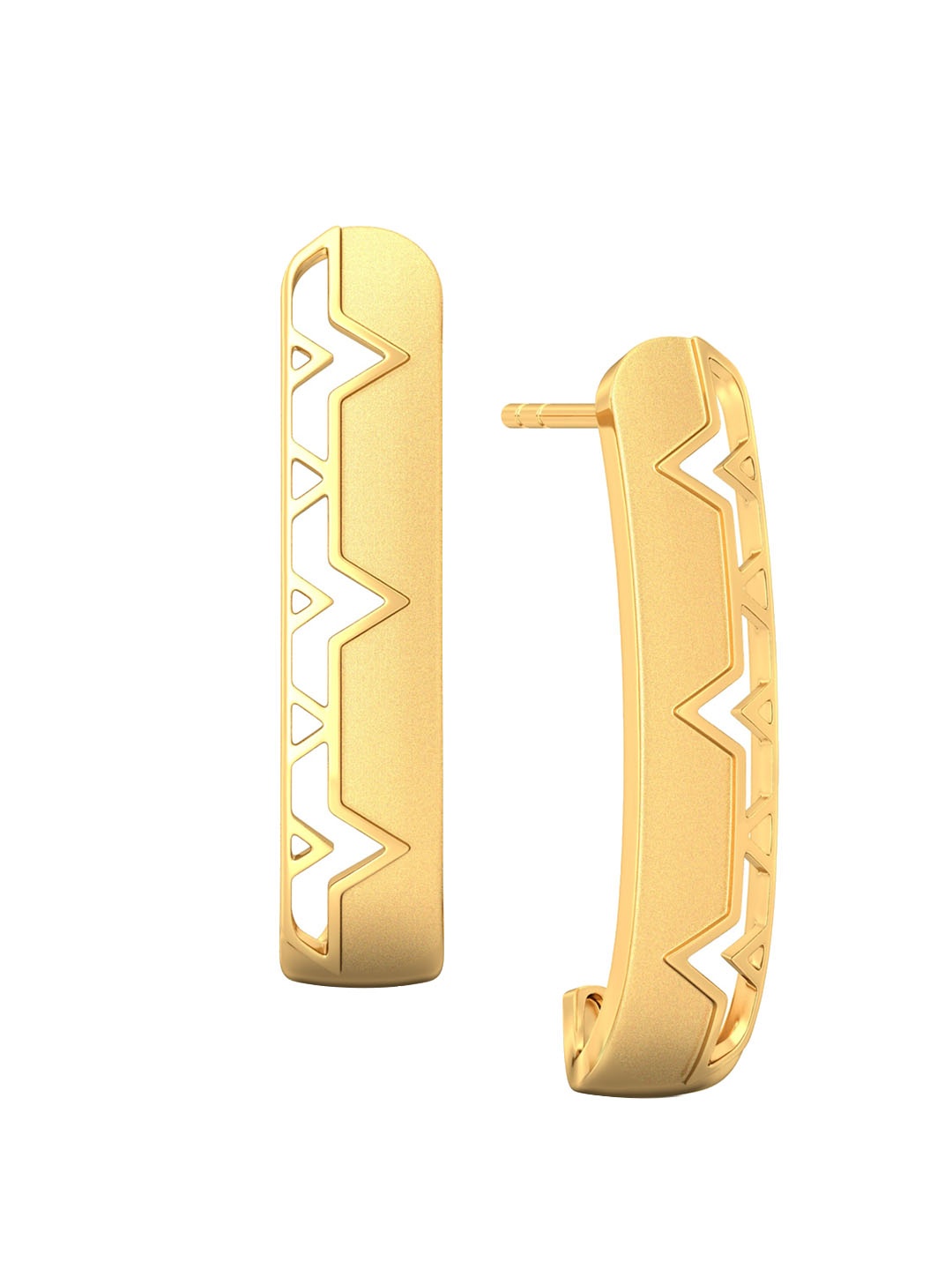 

MELORRA Interlace 18KT Gold Hoop Earrings-5.6gm