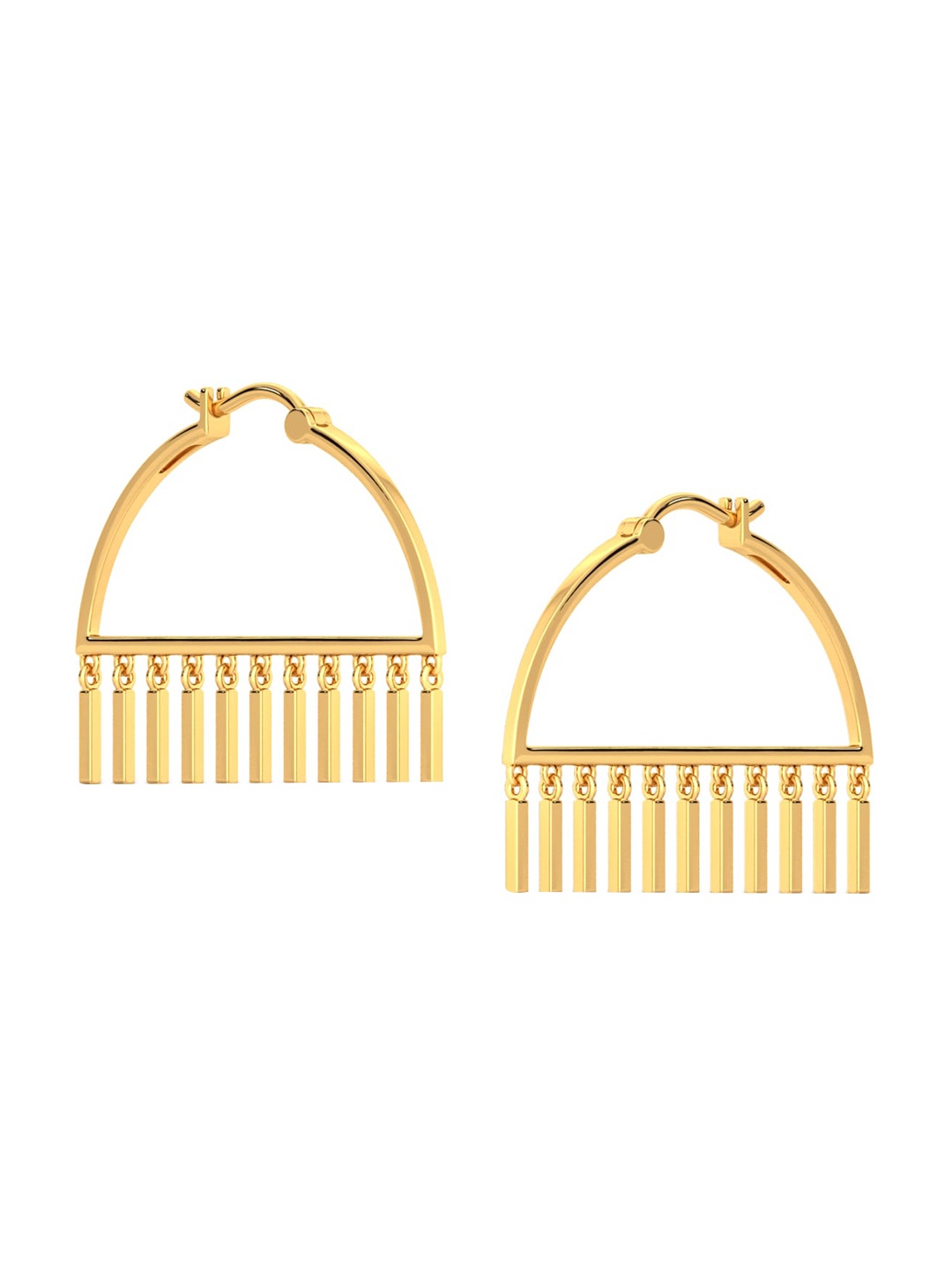 

MELORRA OTT Toss 18KT Gold Hoop Earrings- 5.33 gm
