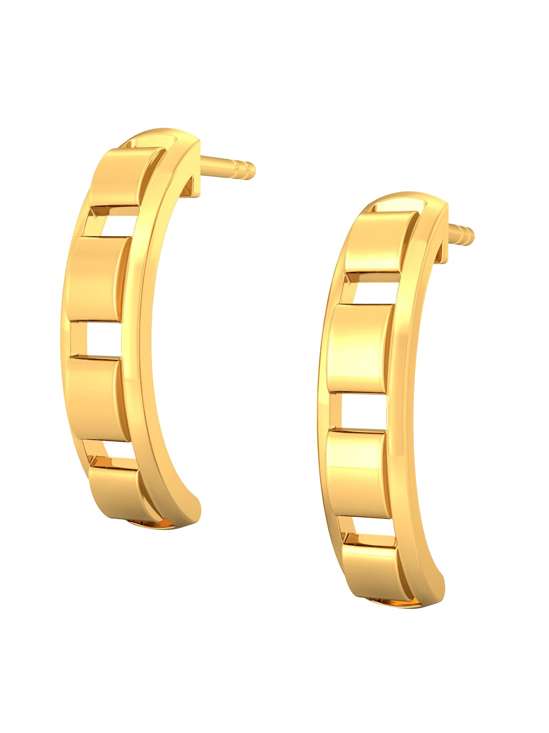 

MELORRA Be Square 18KT Gold Drop Earrings-3.3gm