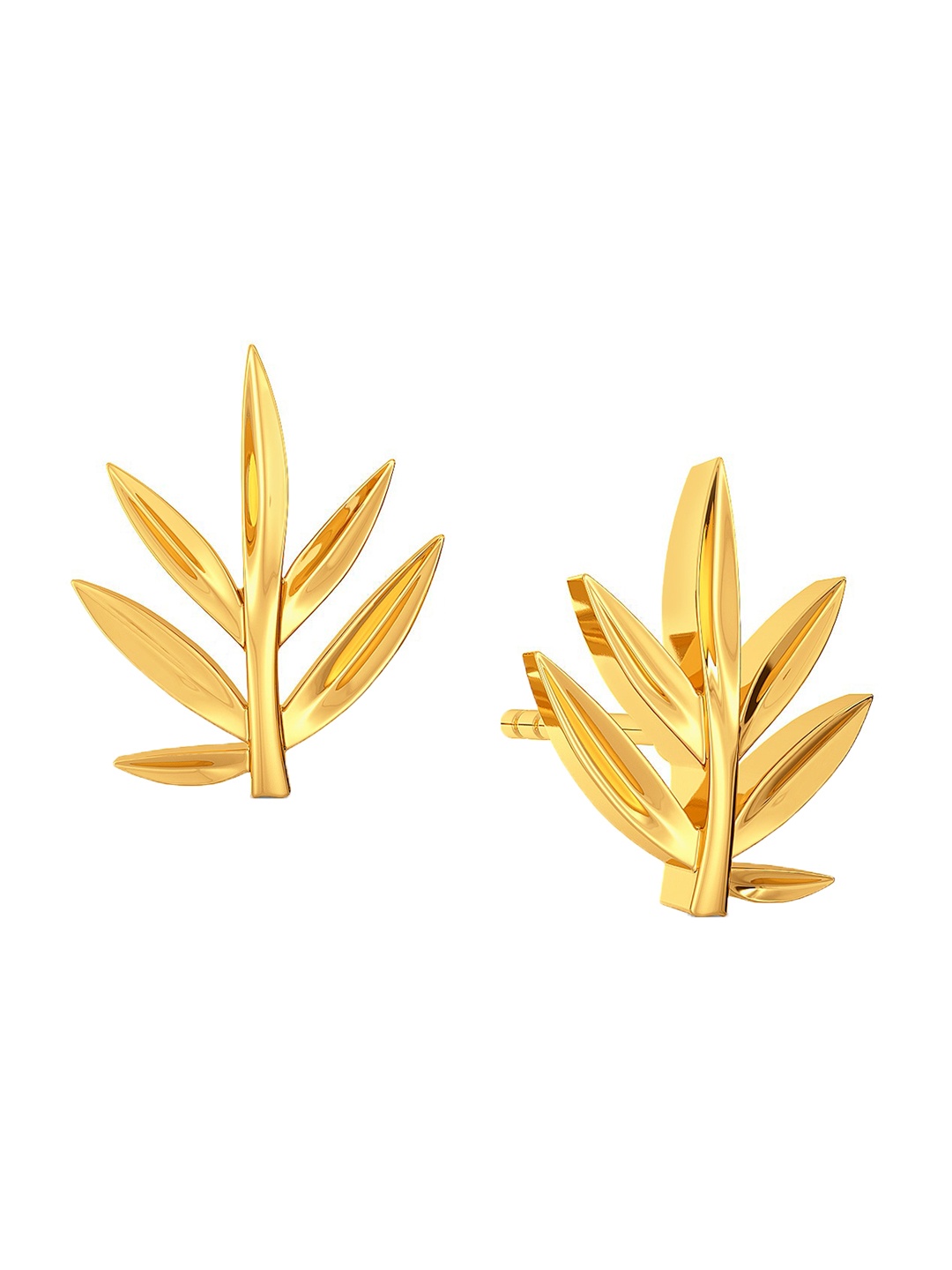 

MELORRA Palmetto 18KT Gold Stud Earrings-2.81gm