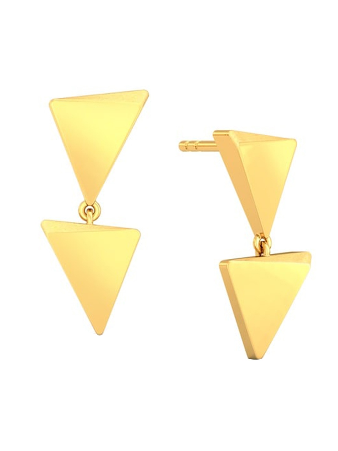 

MELORRA Double Tringles 18KT Gold Earrings-4.03gm
