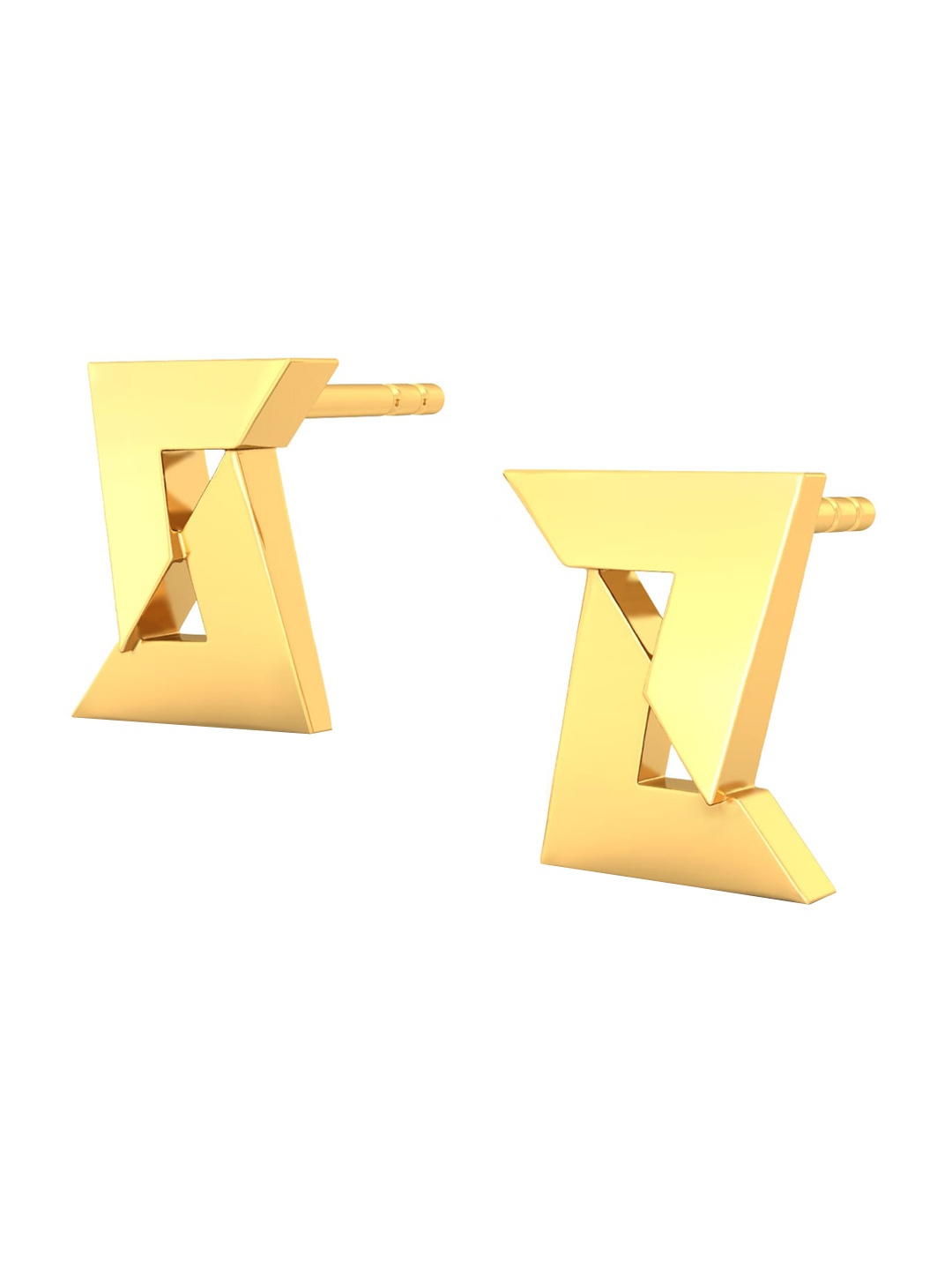 

MELORRA Love Triangle 18KT Gold Stud Earrings- 2.9 gm